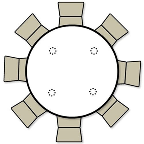 Standard 5ft Round Banquet Table Layout
