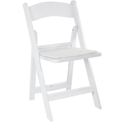 White Padded Wedding Chair Rental Cooper Party Rentals