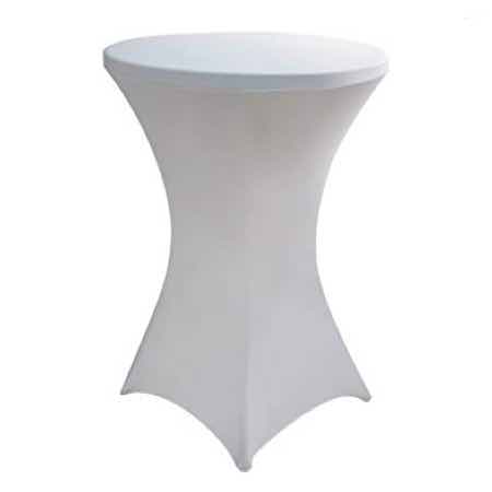 30in high top folding table with spandex