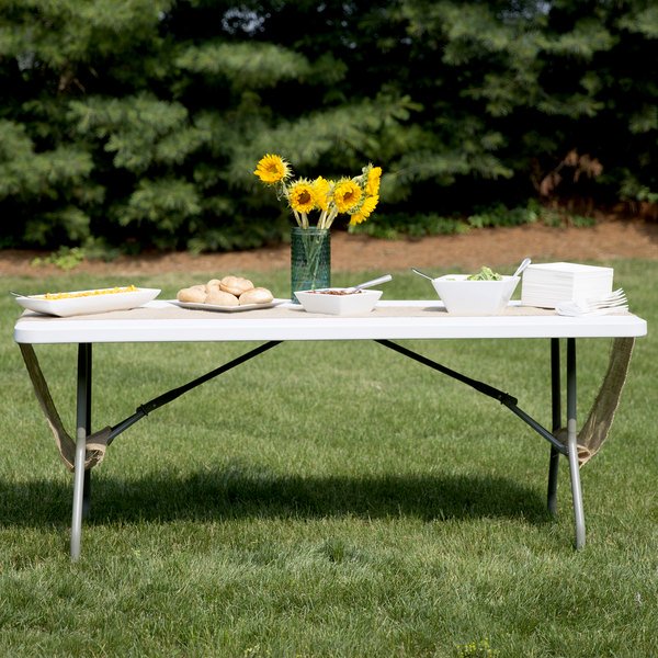 6 foot white banquet table