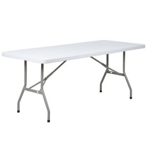 6 foot white banquet table