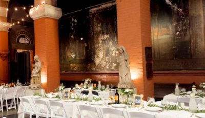 White Padded Chairs at a Wedding Venue