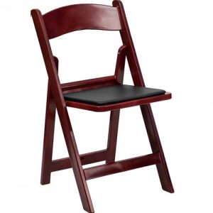 Mahogany Padded Folding Chair