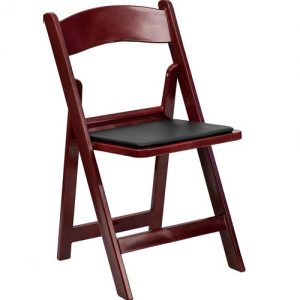 Mahogany Padded Folding Chair