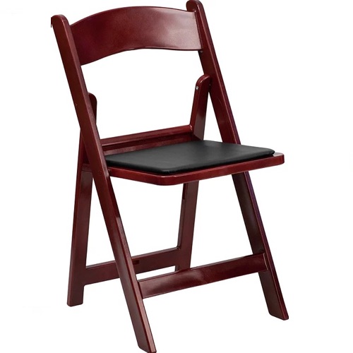 Mahogany Padded Folding Chair