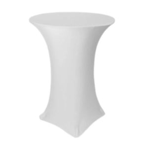 White Spandex Cocktail Table Cover