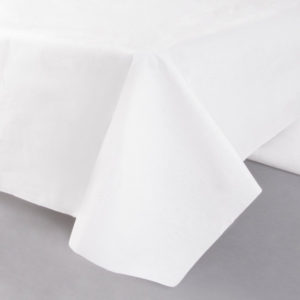 54" x 108" White Single Use Table Cover