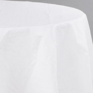 82" White Single Use Table Cover